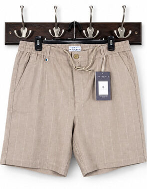 Ike Behar Summer Linen Mineral Collection Shorts Size 2XL Coastal Chestnut